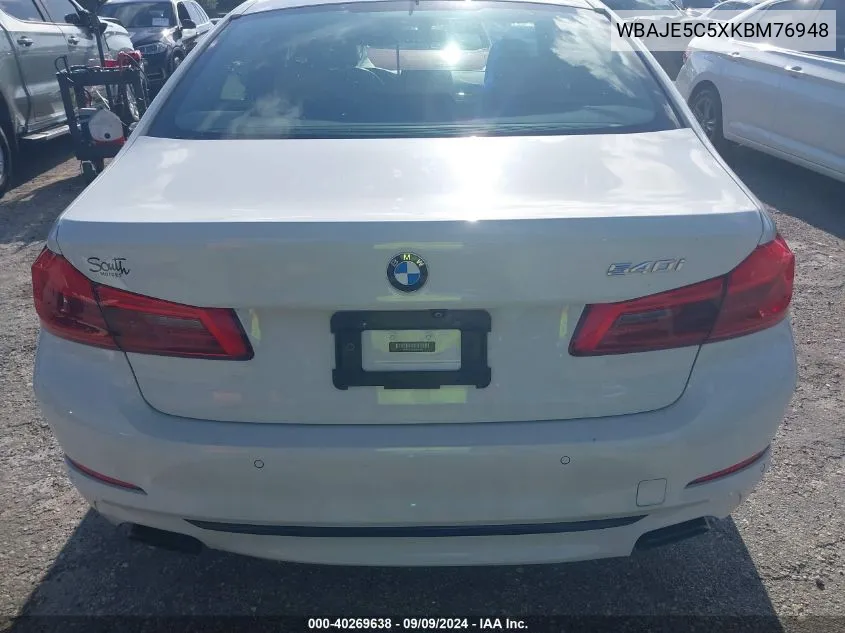 2019 BMW 540I VIN: WBAJE5C5XKBM76948 Lot: 40269638