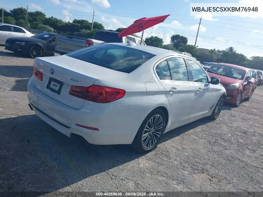 2019 BMW 540I VIN: WBAJE5C5XKBM76948 Lot: 40269638