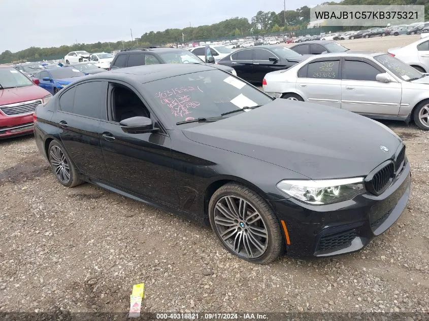 2019 BMW 530Xe VIN: WBAJB1C57KB375321 Lot: 40318821