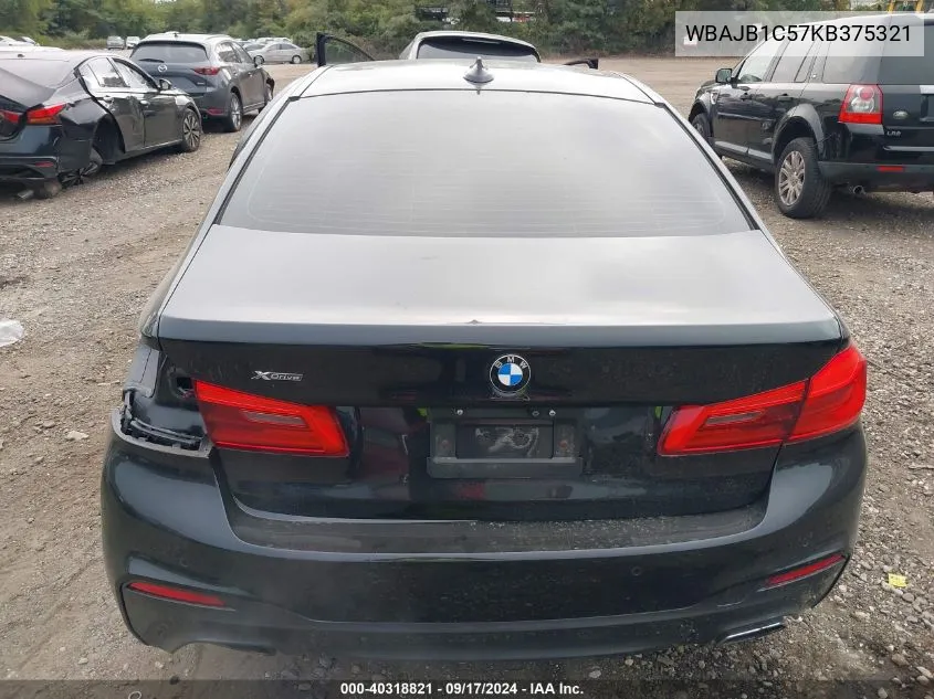 2019 BMW 530Xe VIN: WBAJB1C57KB375321 Lot: 40318821