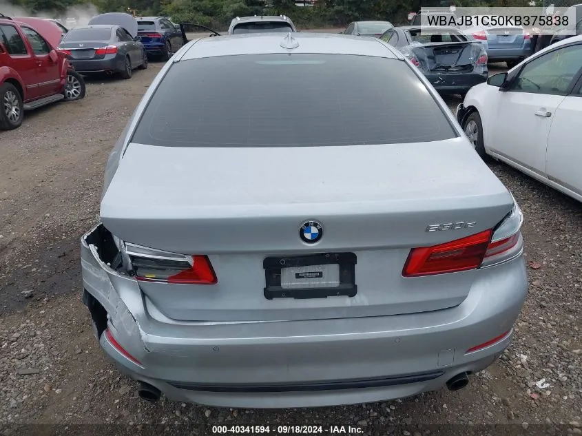 2019 BMW 530E VIN: WBAJB1C50KB375838 Lot: 40341594