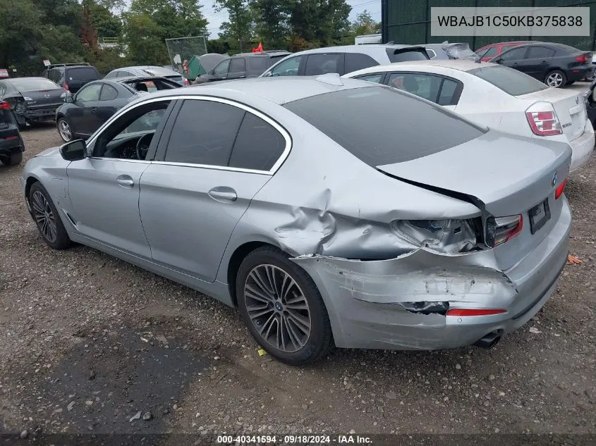 2019 BMW 530E VIN: WBAJB1C50KB375838 Lot: 40341594