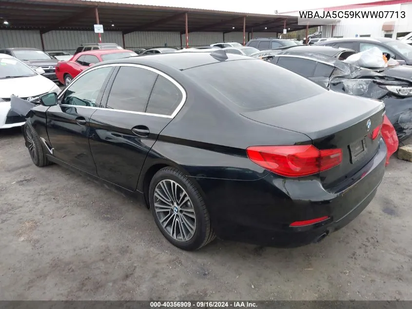 2019 BMW 530 I VIN: WBAJA5C59KWW07713 Lot: 40356909