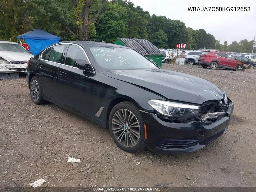 2019 BMW 530 Xi VIN: WBAJA7C50KG912653 Lot: 40363266