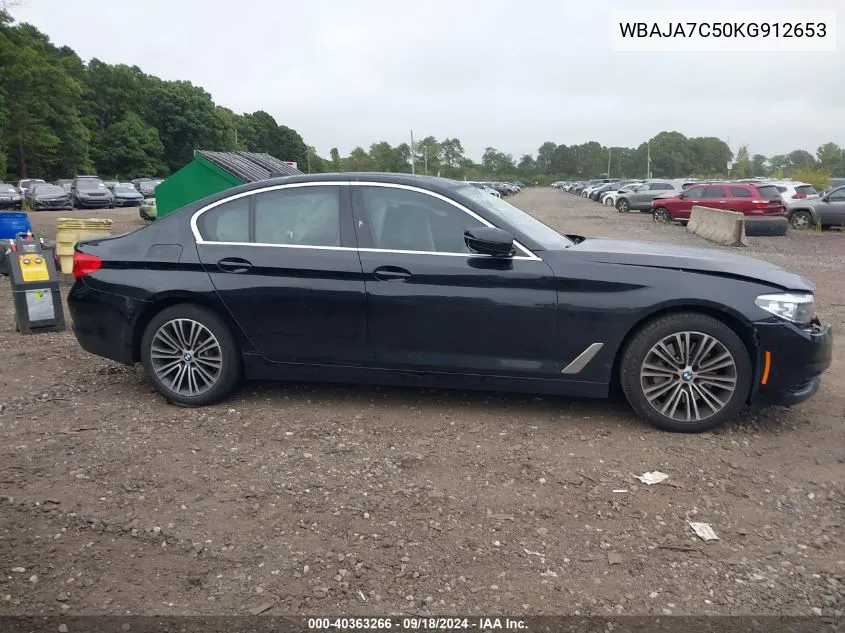 2019 BMW 530 Xi VIN: WBAJA7C50KG912653 Lot: 40363266