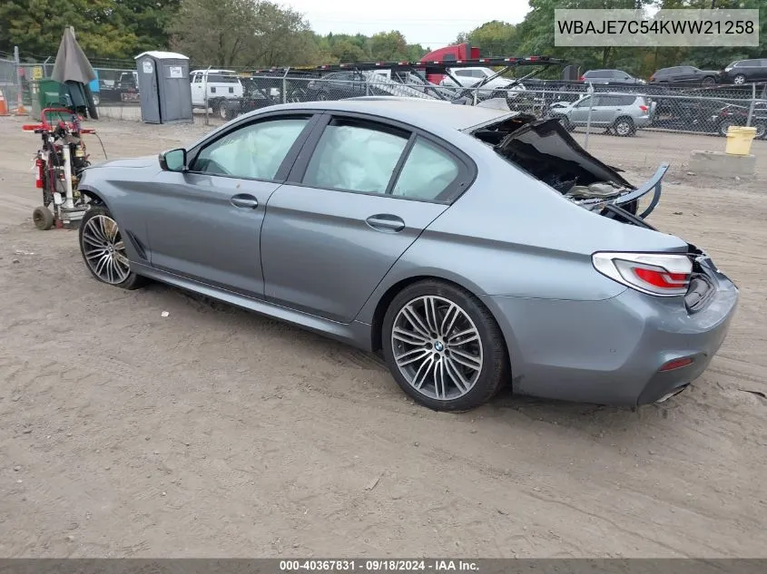 WBAJE7C54KWW21258 2019 BMW 540I xDrive