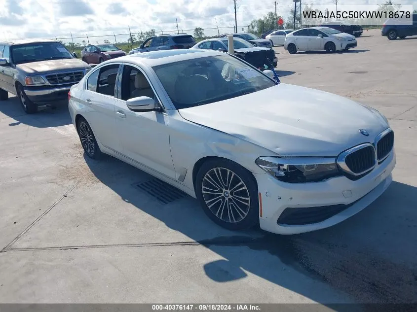 2019 BMW 530I VIN: WBAJA5C50KWW18678 Lot: 40376147