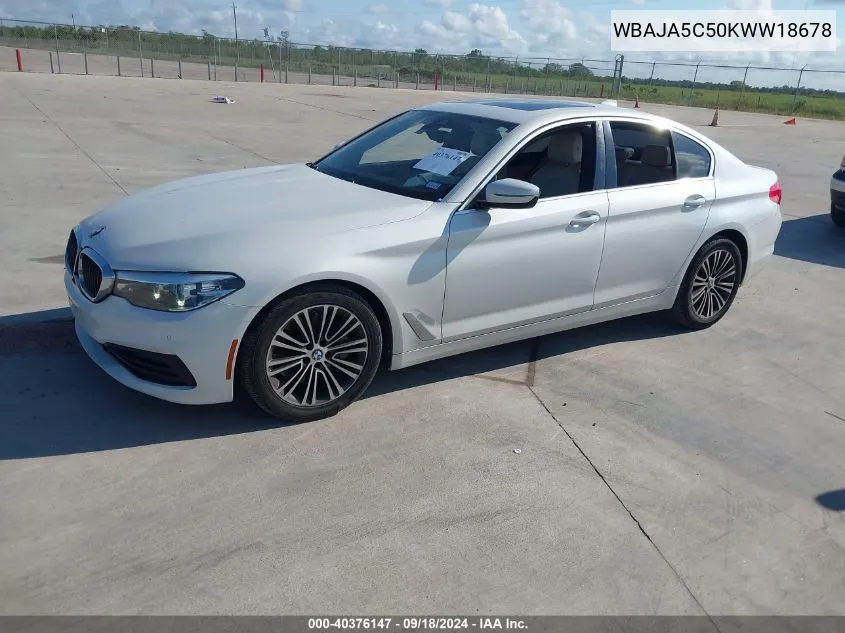 2019 BMW 530I VIN: WBAJA5C50KWW18678 Lot: 40376147