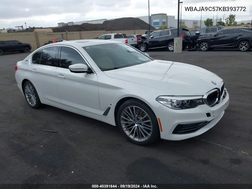 2019 BMW 530E Iperformance VIN: WBAJA9C57KB393772 Lot: 40391644