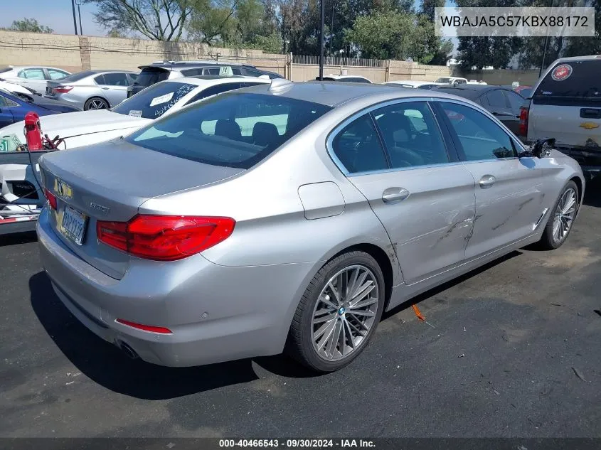 2019 BMW 530I VIN: WBAJA5C57KBX88172 Lot: 40466543