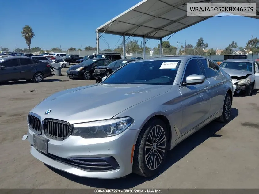 2019 BMW 530I VIN: WBAJA5C50KBX46779 Lot: 40467273