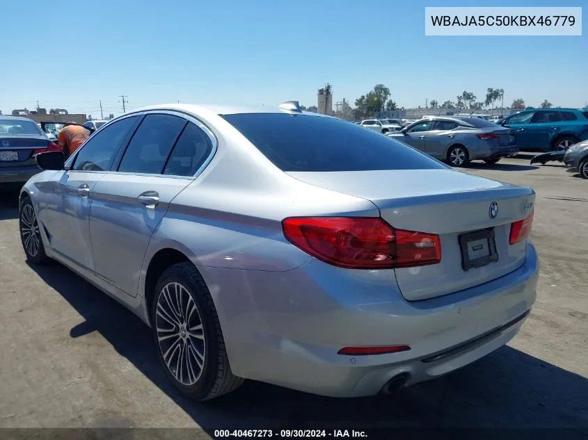 2019 BMW 530I VIN: WBAJA5C50KBX46779 Lot: 40467273