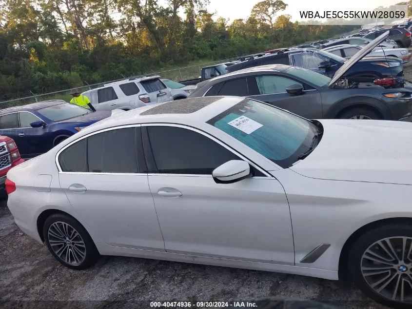 2019 BMW 540 I VIN: WBAJE5C55KWW28059 Lot: 40474936