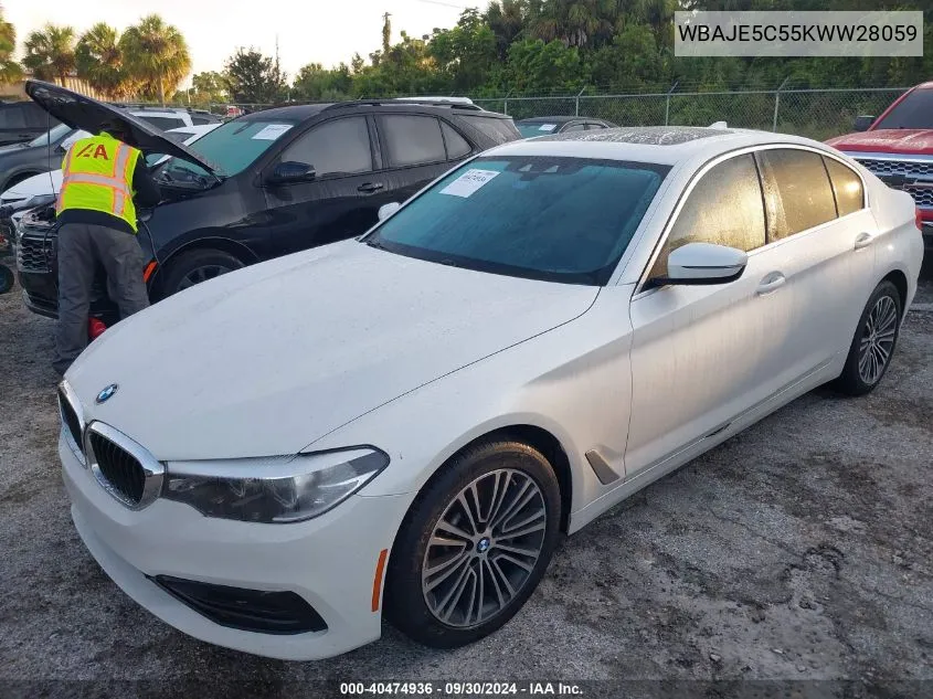 2019 BMW 540 I VIN: WBAJE5C55KWW28059 Lot: 40474936