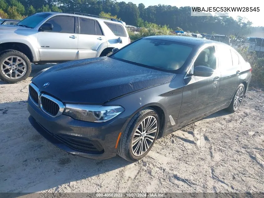 2019 BMW 540I VIN: WBAJE5C53KWW28545 Lot: 40502023