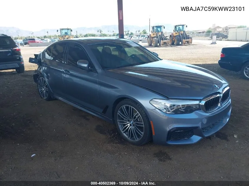 2019 BMW 530I xDrive VIN: WBAJA7C59KWW23101 Lot: 40502369