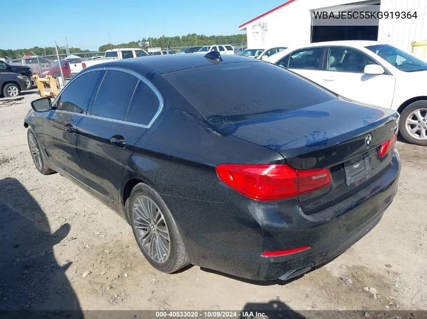 2019 BMW 540I VIN: WBAJE5C55KG919364 Lot: 40533020