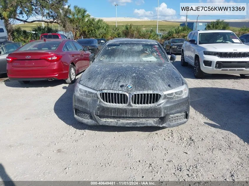 2019 BMW 540I xDrive VIN: WBAJE7C56KWW13369 Lot: 40649481