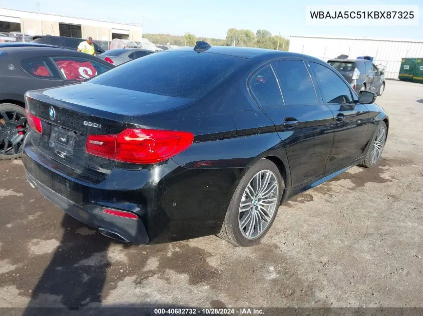 2019 BMW 530I VIN: WBAJA5C51KBX87325 Lot: 40682732