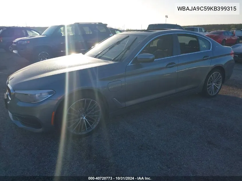 2019 BMW 530E Iperformance VIN: WBAJA9C59KB399315 Lot: 40720773