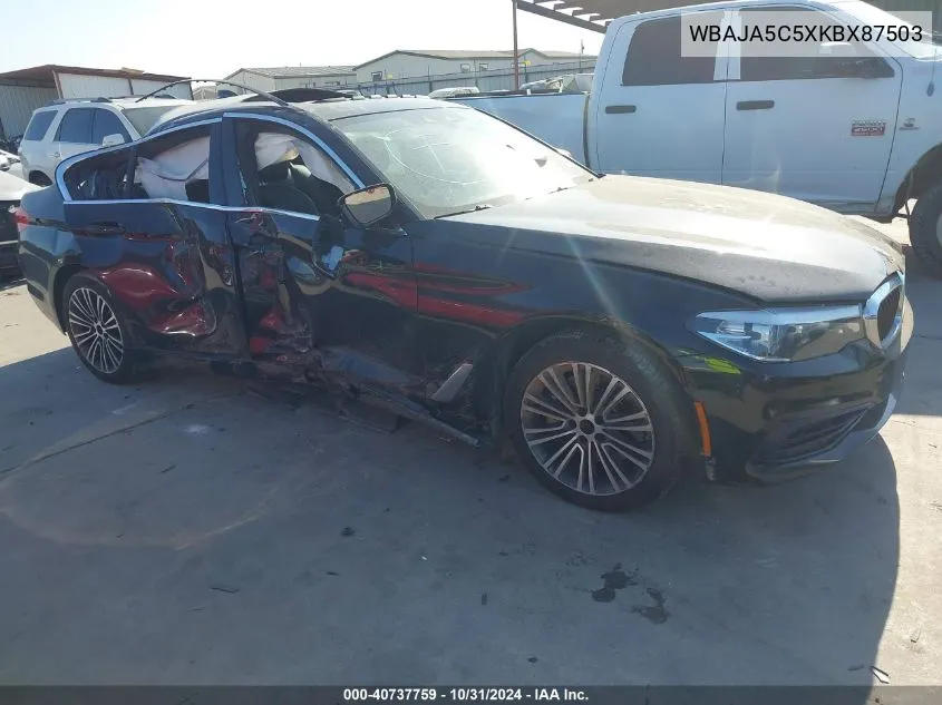 2019 BMW 530I VIN: WBAJA5C5XKBX87503 Lot: 40737759