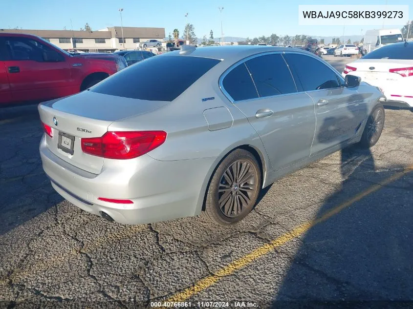 2019 BMW 530E Iperformance VIN: WBAJA9C58KB399273 Lot: 40766861