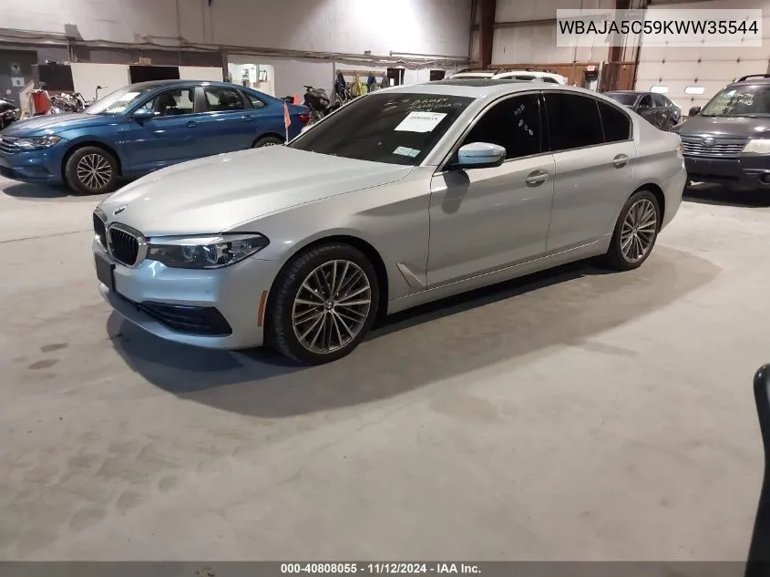 2019 BMW 530I VIN: WBAJA5C59KWW35544 Lot: 40808055