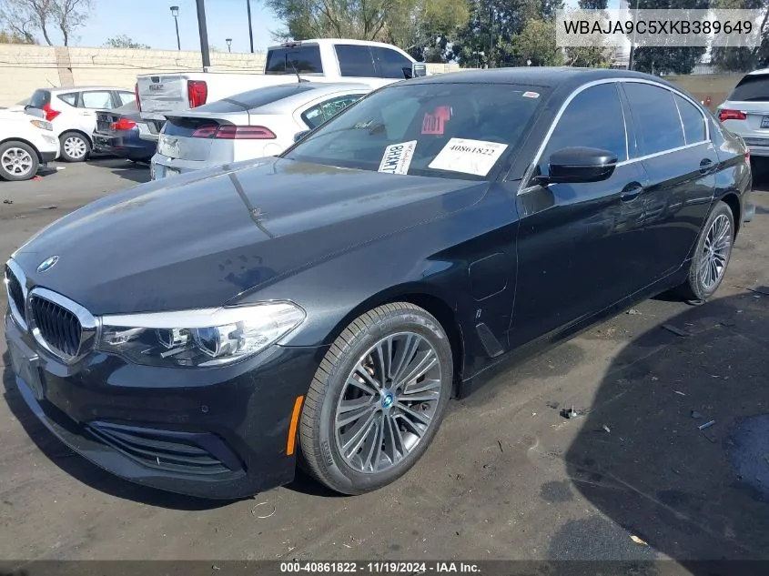 2019 BMW 530E Iperformance VIN: WBAJA9C5XKB389649 Lot: 40861822