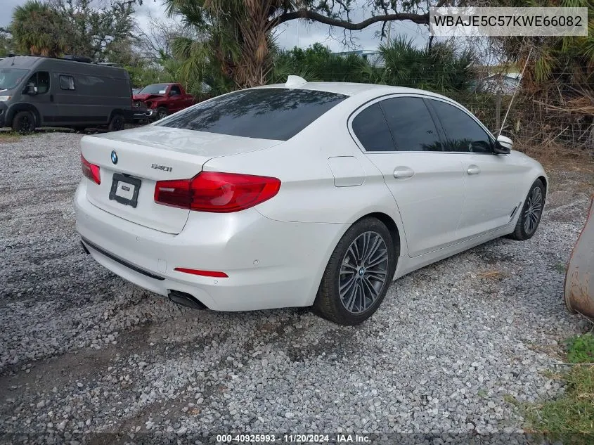 2019 BMW 540I VIN: WBAJE5C57KWE66082 Lot: 40925993