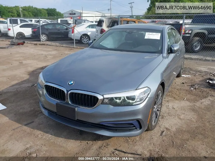 2020 BMW 530I xDrive VIN: WBAJR7C08LWW64690 Lot: 39453777