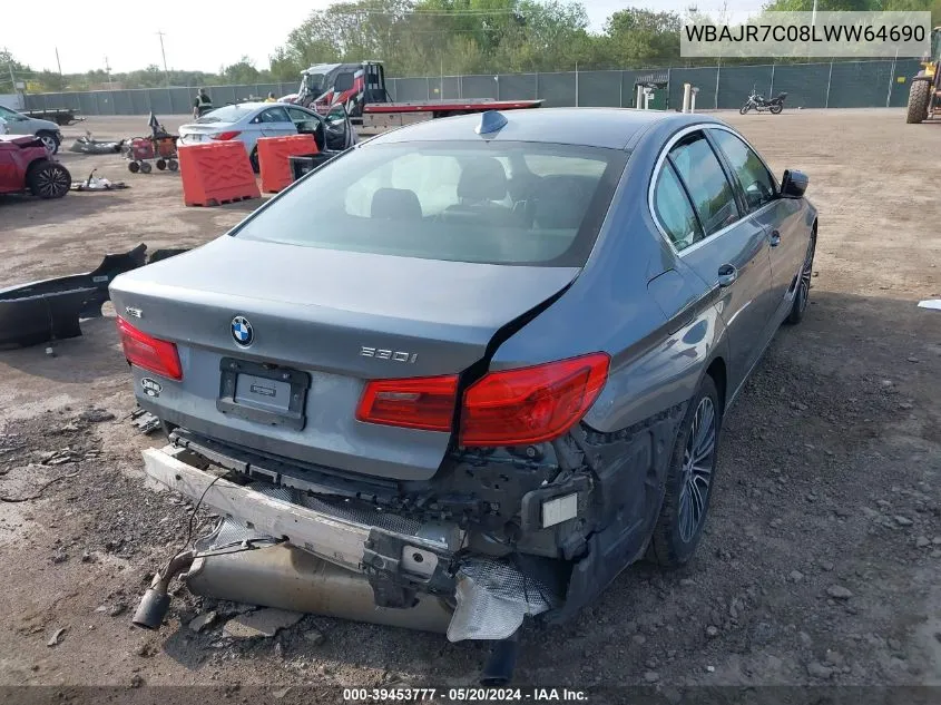 2020 BMW 530I xDrive VIN: WBAJR7C08LWW64690 Lot: 39453777