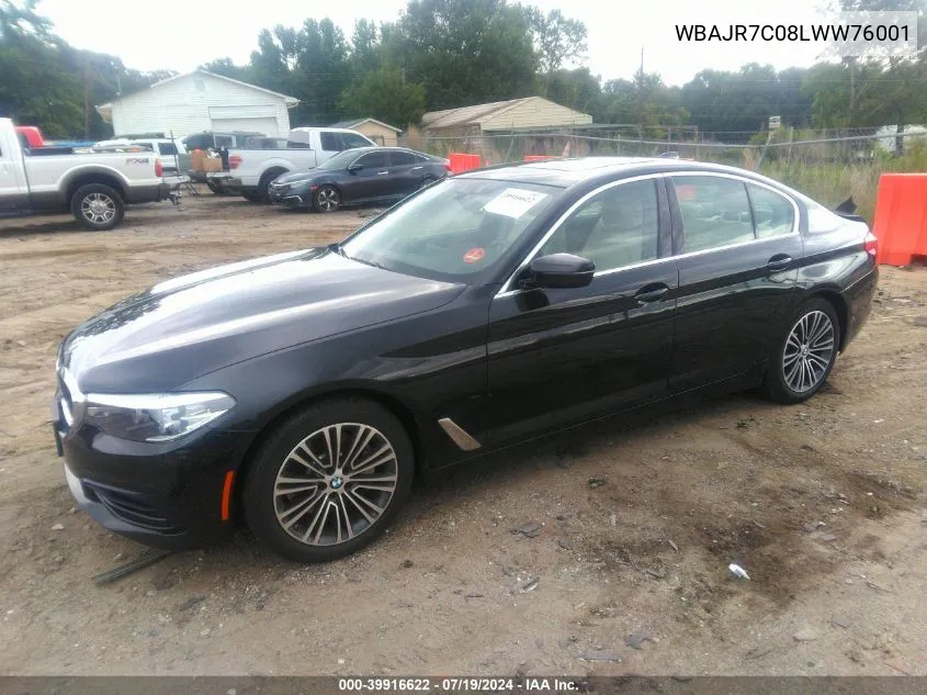 2020 BMW 530I xDrive VIN: WBAJR7C08LWW76001 Lot: 39916622