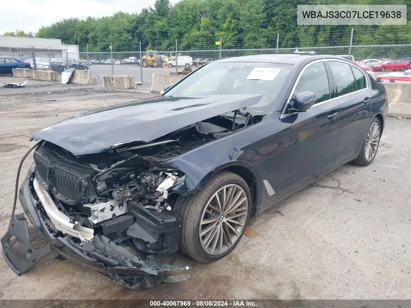 2020 BMW 540I xDrive VIN: WBAJS3C07LCE19638 Lot: 40067969