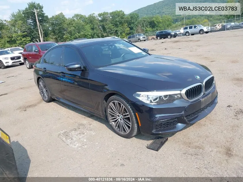 2020 BMW 540I xDrive VIN: WBAJS3C02LCE03783 Lot: 40121836