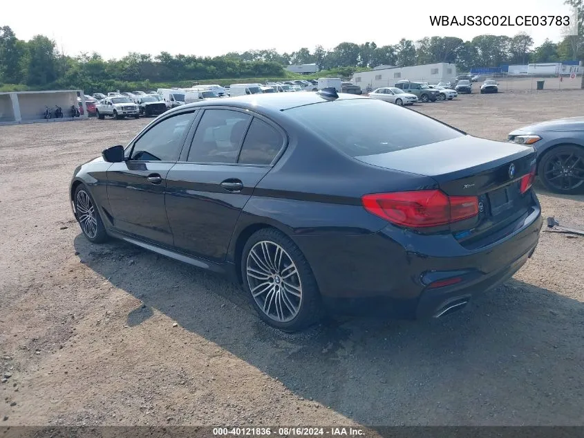 2020 BMW 540I xDrive VIN: WBAJS3C02LCE03783 Lot: 40121836