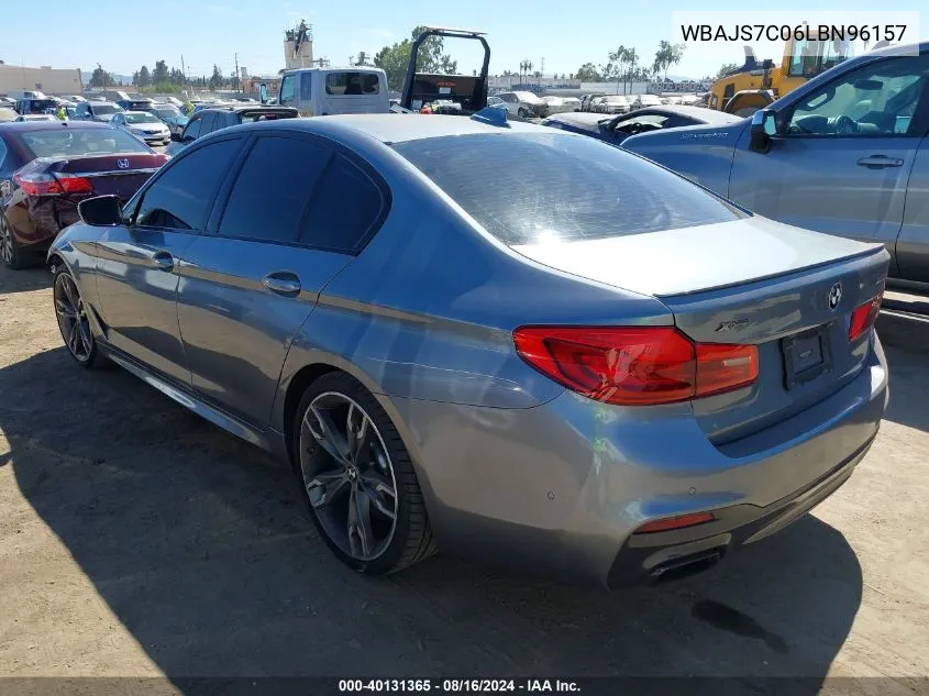 2020 BMW M550I xDrive VIN: WBAJS7C06LBN96157 Lot: 40131365