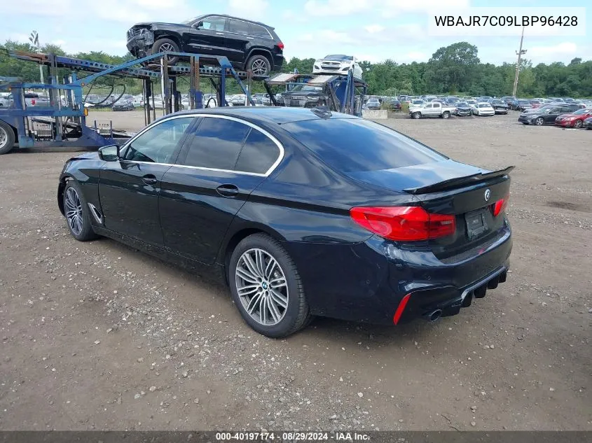 2020 BMW 530I xDrive VIN: WBAJR7C09LBP96428 Lot: 40197174