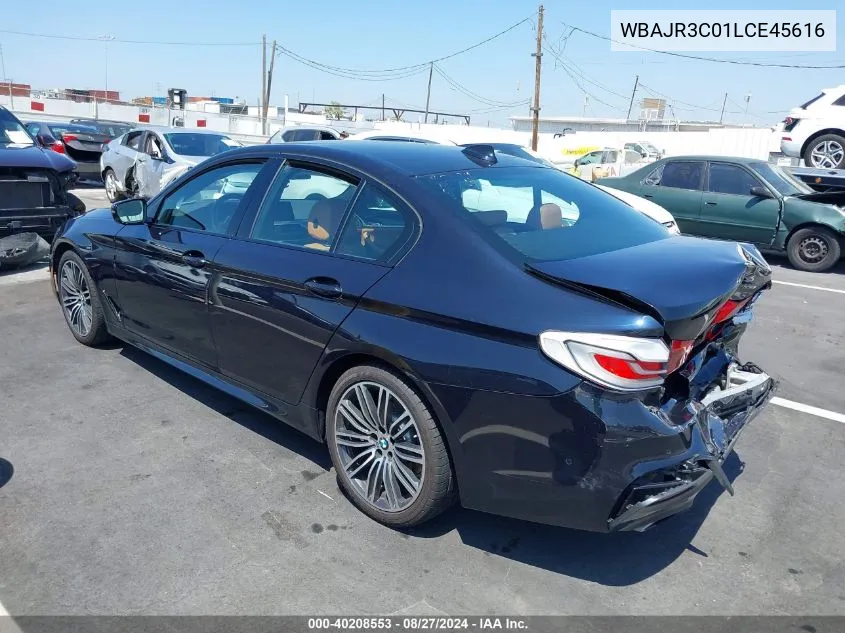 2020 BMW 530I VIN: WBAJR3C01LCE45616 Lot: 40208553