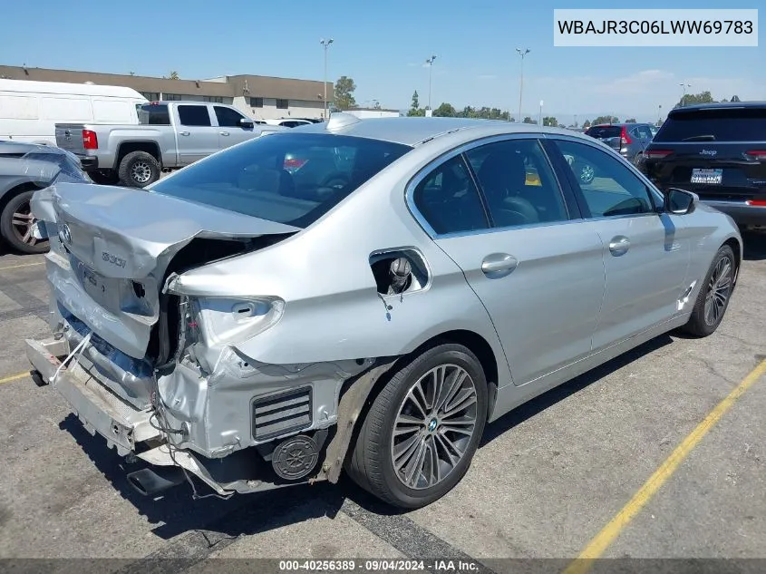 2020 BMW 530I VIN: WBAJR3C06LWW69783 Lot: 40256389