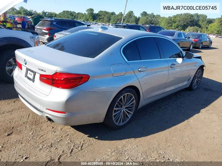 2020 BMW 530I xDrive VIN: WBAJR7C00LCE05745 Lot: 40290059