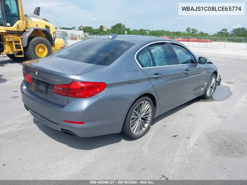 2020 BMW 540I VIN: WBAJS1C08LCE65774 Lot: 40346127