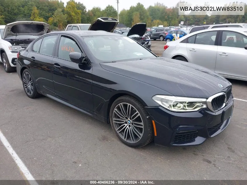 2020 BMW 540I xDrive VIN: WBAJS3C02LWW83510 Lot: 40456236