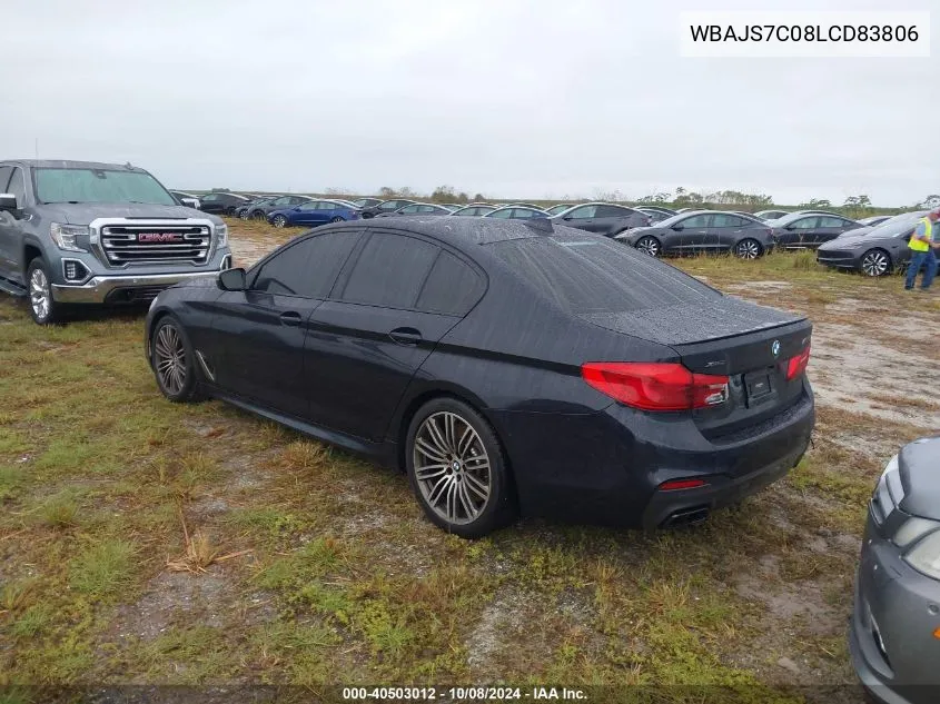 2020 BMW M550I VIN: WBAJS7C08LCD83806 Lot: 40503012