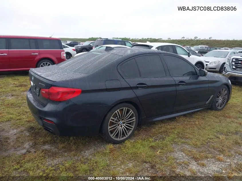 2020 BMW M550I VIN: WBAJS7C08LCD83806 Lot: 40503012