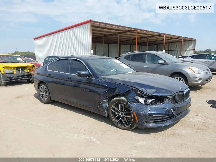 2020 BMW 540I xDrive VIN: WBAJS3C03LCE00617 Lot: 40576182