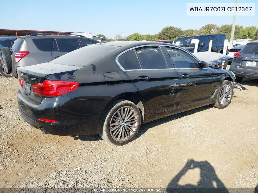 2020 BMW 530I xDrive VIN: WBAJR7C07LCE12367 Lot: 40580564