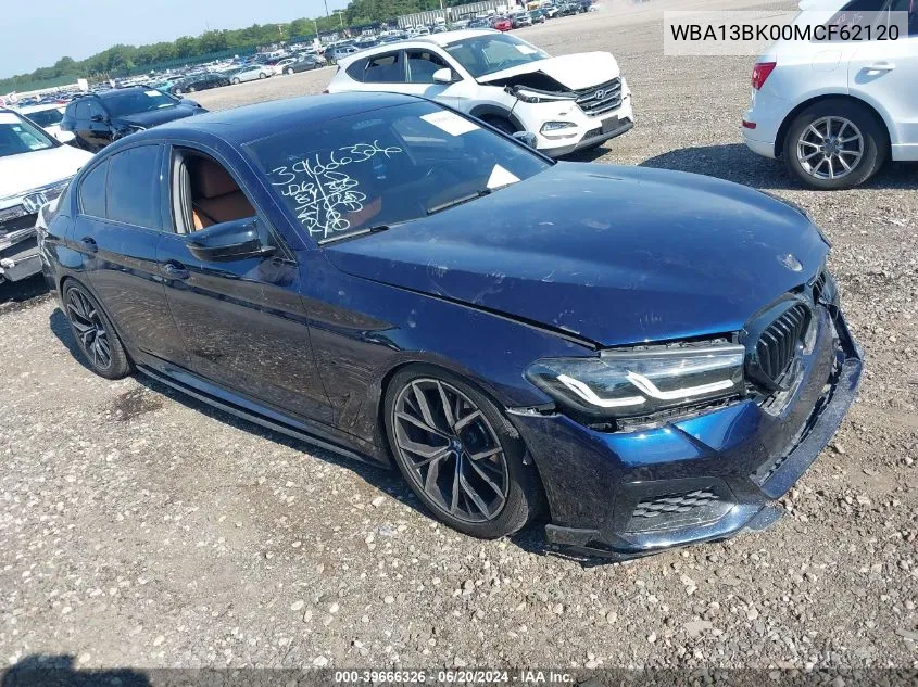 2021 BMW M550I xDrive VIN: WBA13BK00MCF62120 Lot: 39666326