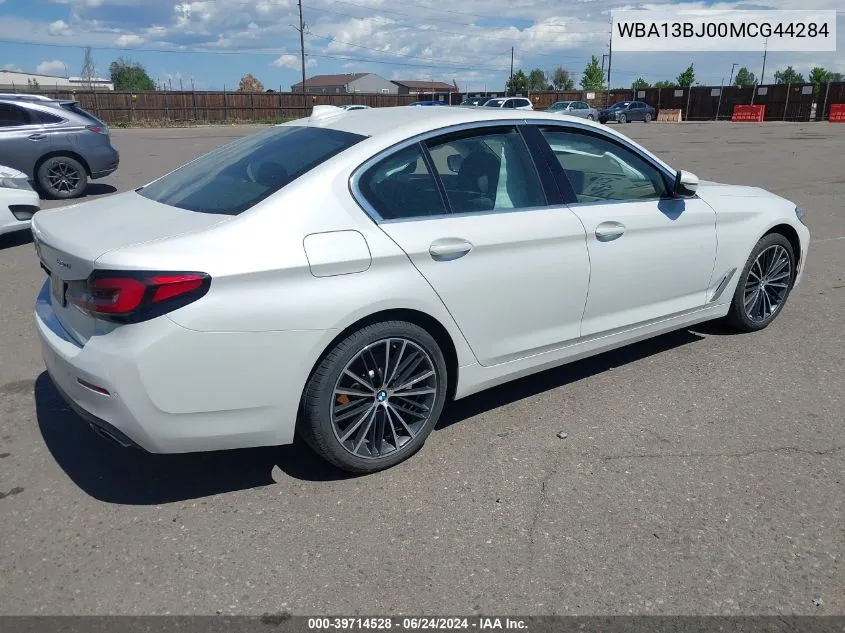 2021 BMW 530I xDrive VIN: WBA13BJ00MCG44284 Lot: 39714528