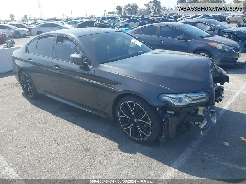 2021 BMW 530I VIN: WBA53BH0XMWX08995 Lot: 40046474