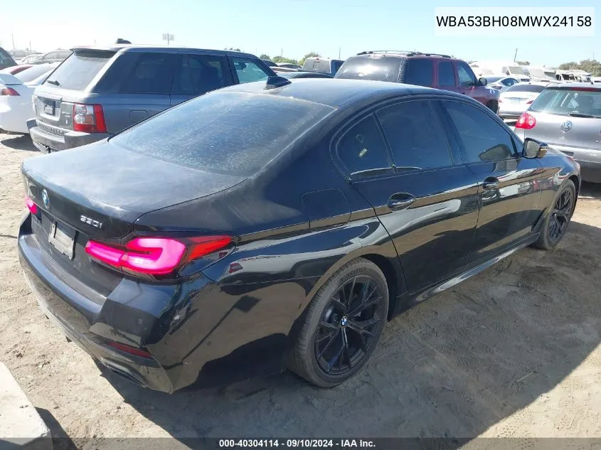 2021 BMW 530I VIN: WBA53BH08MWX24158 Lot: 40304114